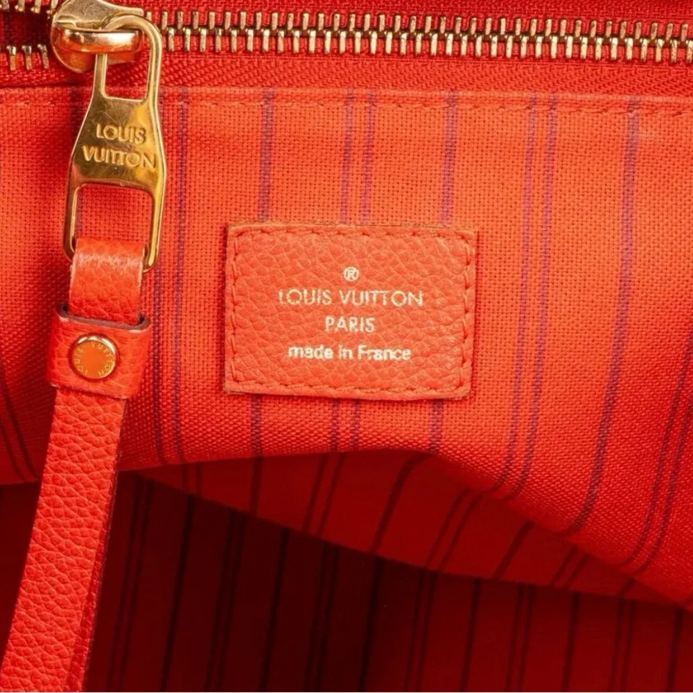 Louis Vuitton Red Leather Tote with Gold Hardware - Picture 8 of 9